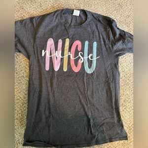 Gray M NICU nurse t shirt